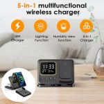 Phone Stand Tabletop 15w Fast Charging 5 in One Universal Wireless Charger Desk Charger for Iphone - Image 6