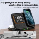 Phone Stand Tabletop 15w Fast Charging 5 in One Universal Wireless Charger Desk Charger for Iphone - Image 3